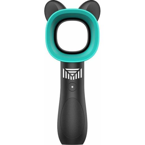 Mini ventilateur portable sans feuilles mini ventilateur USB de dessin animé portable créatif noir (1/3)