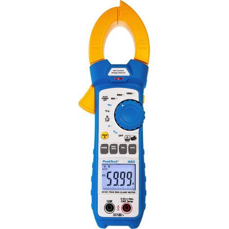 Peaktech P 1665 – Pinza Amperometrica Effettiva 1000A Ac/Dc con Luce LED, 6000 Conteggi, Multimetro Digitale, Tüv/Gs, Pinza Amperometrica, Voltmetro, Amperometro, Tester di Continuità - Max. 600 V (1/5)