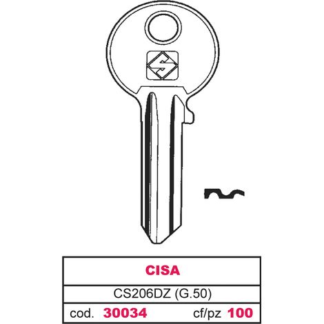 Silca CHIAVE SILKY OTTONE CS206DZ (G.VGB 1) CISA 100.00 pz