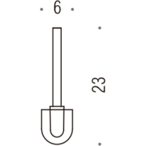 COLOMBO DESIGN Luna ricambio scovolo con asta per art. b0506/b0557 bianco codice prod: B05570 (1/2)