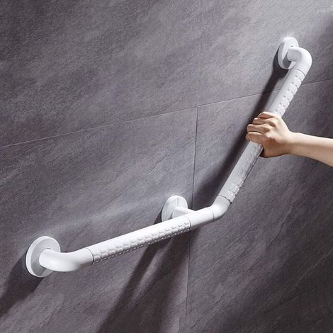 Duschhaltegriff 135° für Badewanne, Edelstahl/PVC, Stützstange für Menschen mit Behinderung und ältere Menschen, WC, 40 x 40 cm (1/4)