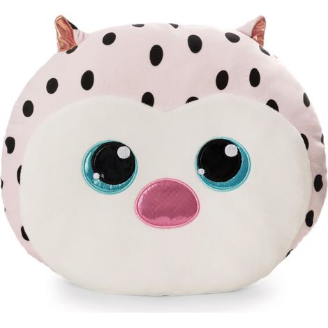 NICI 62207 Glubschis Lowidou Cuscino a Forma di Civetta, Morbido e Adatto a Ragazzi, Ragazze, Neonati e Amanti dei Peluche, Ideale per casa, Asilo o in Viaggio, 35 x 30 cm, Rosa (1/5)
