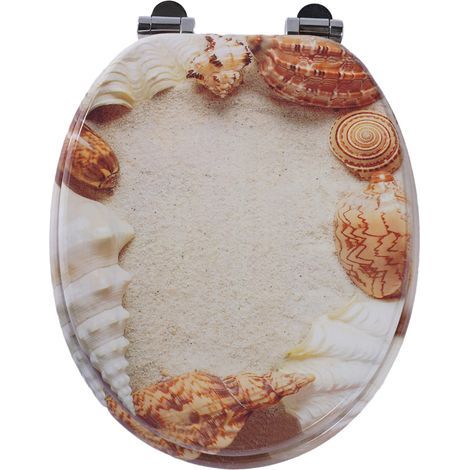 Homseat MDF Toilet Seat with Soft Close function and Beach Finish (1/4)