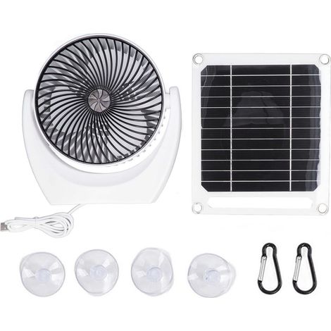 Ventilateur Solaire 6W 5V - Léger, Efficace et Stable - Alimentation Panneau Solaire Portable (1/5)