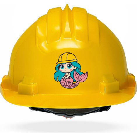 TAMS® Kinderhelm - Drehverschluss Gelb Meerjungfrau