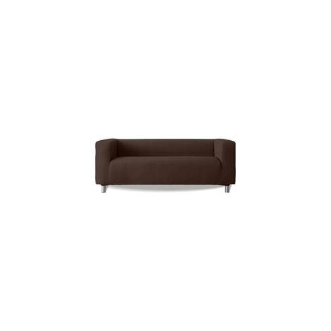 1 Klippan Sofabezug, hochelastisches Gewebe, Sofabezug mit hohen Armlehnen, Arubabraun, für ähnliche IKEA Sofas (1/5)