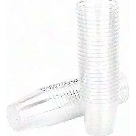 20pcs 30ml Gobelets Jetables en Plastique Transparent pour Shots, Verres à Shot Réutilisables Style Tumblers, Tasses à Gelée Portables (1/5)