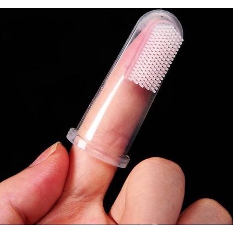 Brosse à dents à doigt pour chien et chat - Hygiène dentaire animale - Soin bucco-dentaire pour animaux (1/5)