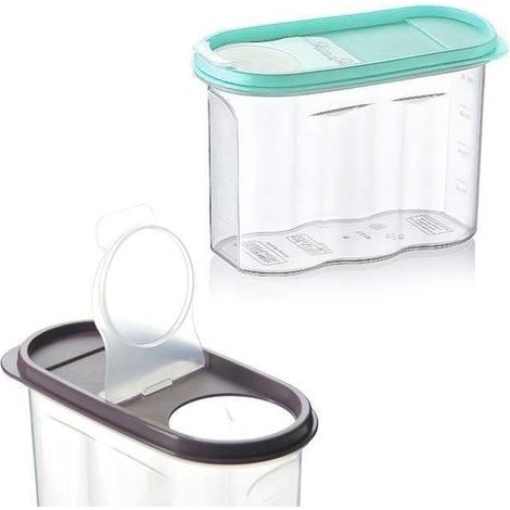 Recipiente para productos a granel con dispensador de vaso medidor de 1,2 l (1/5)