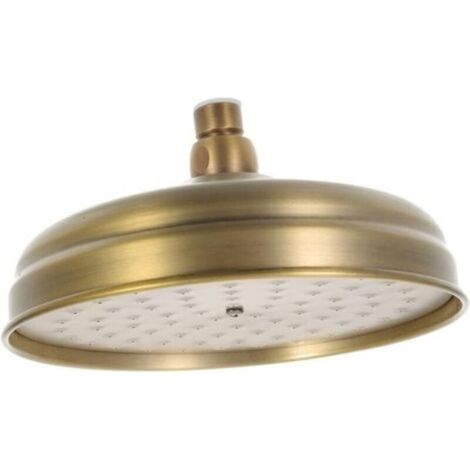 Pommeau De Douche Rond En Laiton Brossé Antique TêTe , Salle de Bain Pommeau de Douche de Remplacement Pommeau Douche Large tête de Douche (Standard 1/2 pouce) (1/4)