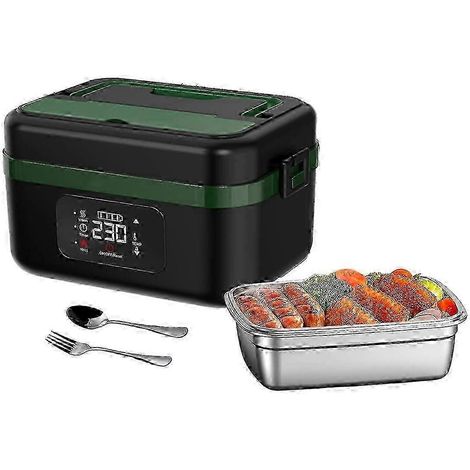 Boîte à lunch électrique sans fil, chauffe-plats rechargeable avec batterie auto-chauffante de 16 000 mAh, compatible avec le travail et les déplacements. (1/5)