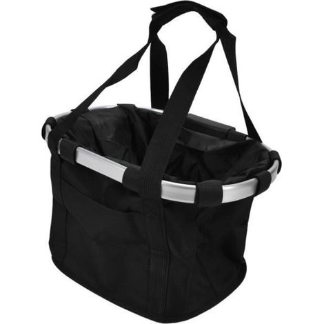 Panier De Rangement Pour Vélo - Pliable 35 X 27,5 X 25 Cm - Oxford 600D + Aluminium - Avant Vélo Piscine Barbecue - 1 Pièce (1/4)