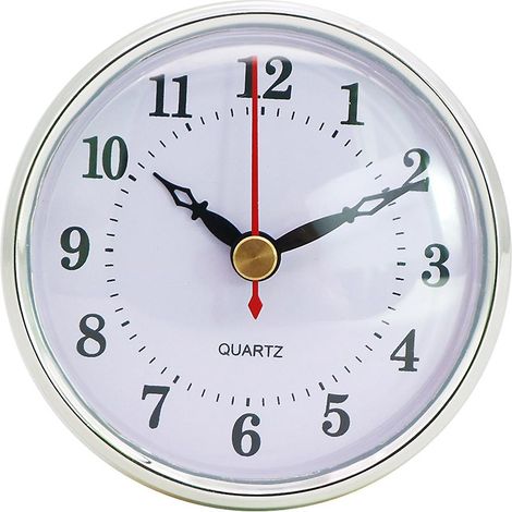 Montre ronde classique à mouvement à quartz de 80 mm / 3,15 pouces avec insert en métal noir (1/5)