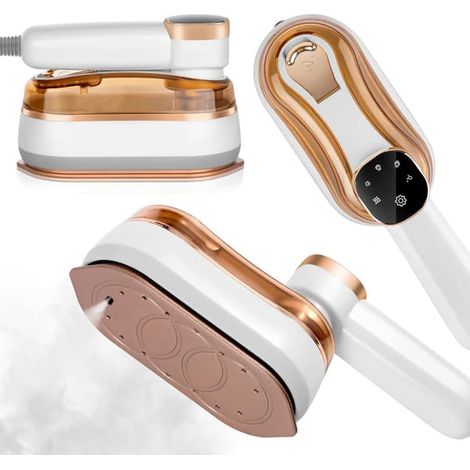 Fer à repasser vapeur portable, mini fer à repasser vapeur 1200 W avec écran LCD, 5 modes de repassage, chauffe rapide. (1/5)