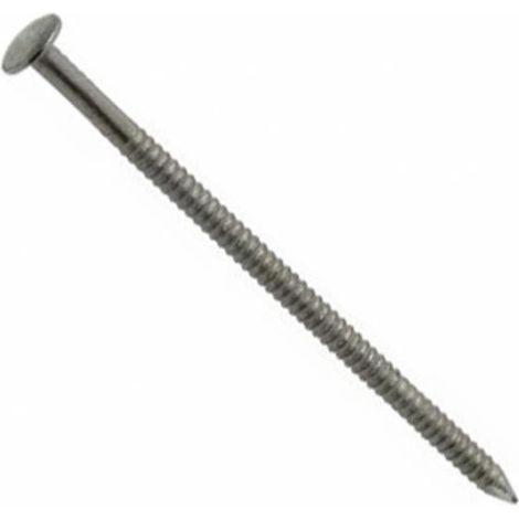Pointe annelée - Tête bombée - Inox A2 2,7x70 mm - Boîte de 300 (1/2)
