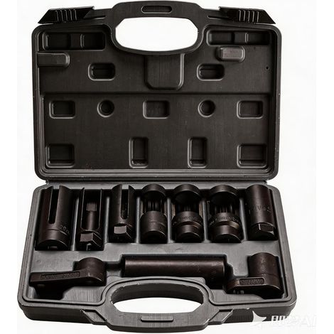 Lot de 10 clés pour sonde lambda 22 mm - Nox 3/8" 1/2" - Outil de sonde lambda pour démontage de sonde lambda de voiture (noir)