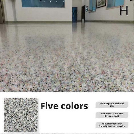 High-Gloss Marble Effect Epoxy Floor Coating Paint for Garage Concrete Surfaces Durable Long Lasting Easy Application( )