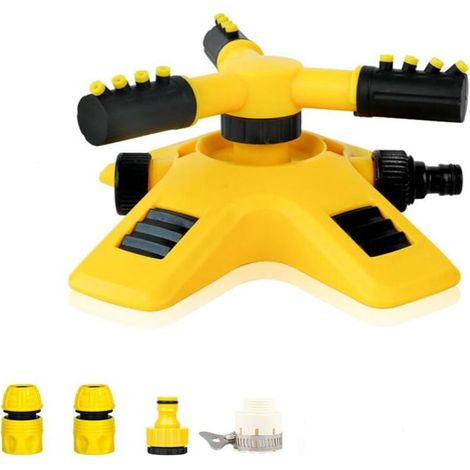 Arroseur Oscillant, Tandem Rotatif Automatique 360 Degrés Matériel D'arrosage pour Jardin, Diamètre Pulvérisation 4-10 m Asperseur Arrosage, pour L'irrigation Pelouse Jardin (1/5)