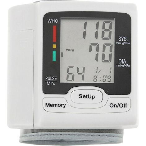 Sfigmomanometro automatico per la misurazione della pressione arteriosa da polso Display digitale LCD Uso domestico medico per la misurazione del polso (1/5)