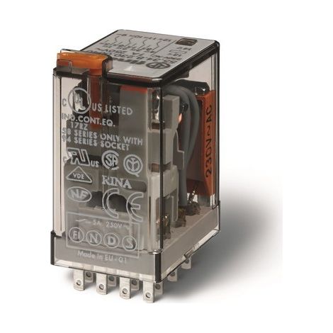 RELE INDUST.24VDC 4C 5A PULS.+LED+DIODO FINDER 553490240074