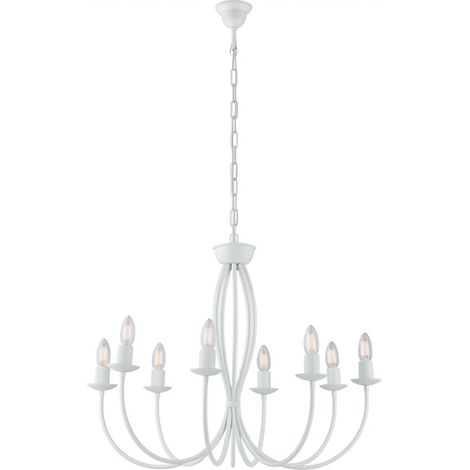 Lampadario Rustico Botte 8 Luci Bianco LuceArt Classic (1/5)