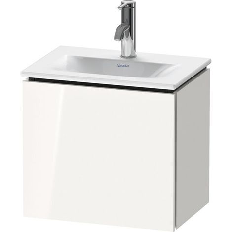 Meuble sous-vasque L-CUBE 400x440x311mm avec porte, couleur blanc brillant (1/5)