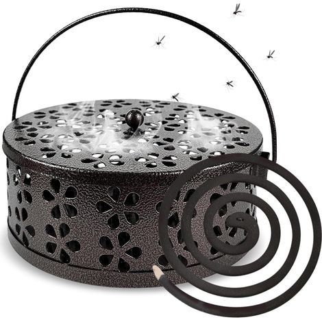 Support Spirale Anti Moustique, Support Spirale Anti Moustique Exterieur, Métal Anti Moustique Spirale, Creux Porte Spirale Anti Moustique Convient pour Maison Camping Jardin (1/5)