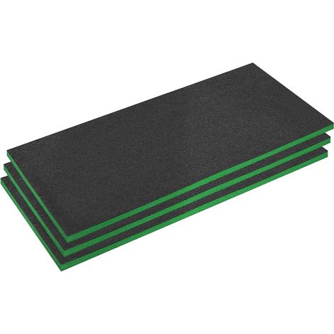 Sealey SFPK30G Easy Peel Shadow Foam 1200 x 550 x 30mm Green/Black Pack of 3