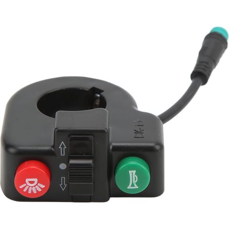 Interrupteur de klaxon pour scooter, matériau plastique, connecteur étanche à 5 broches, bouton remplaçable 3 en 1 pour KUGOO M4 et M4 PRO (1/5)