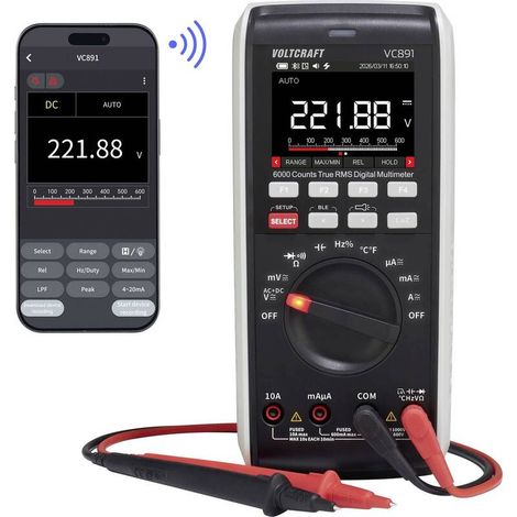 [NEUWERTIG] B-Ware VOLTCRAFT VC891 Hand-Multimeter Handmultimeter Multimeter kalibriert Datenlogger (1/2)