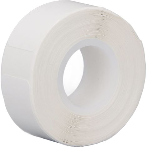 Rouleau de papier thermique blanc 15 x 30 mm, 200 feuilles, sans encre, avec adhésif au dos. (1/5)