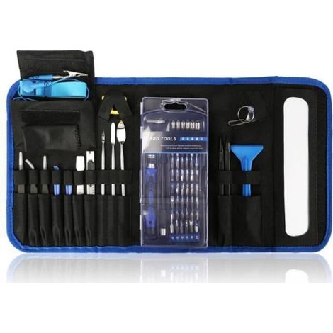 Tournevis Precision - Kit Magnétique 86 En 1 - Pour Réparation iPad iPhone PC Smartphone Montre - 60 Embouts - 1 Pièce (1/4)