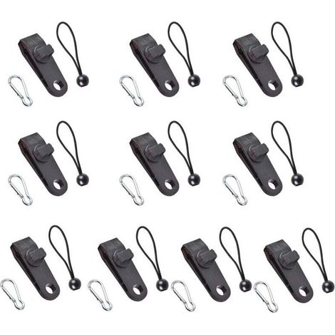 12 pièces pinces de bâche ensemble de pinces de bâche robustes pince d'auvent instantanée pour bâche tente caravane couverture d'ombre de jardin noir (12) (1/5)