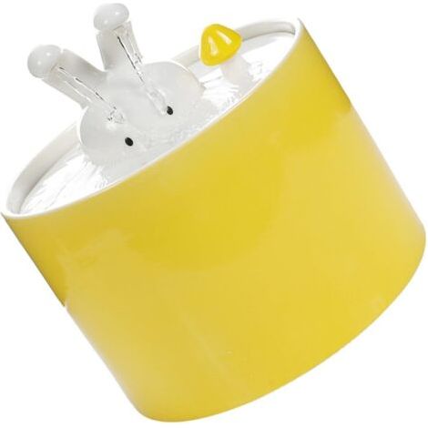 Fontaine à eau en céramique pour animaux de compagnie, lot de 1, convient aux chats et aux chiens, design innovant, grande capacité, surface lisse, pratique (1/5)