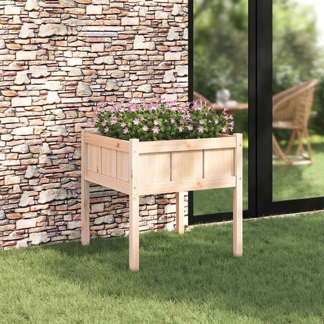 vidaXL Vaso da giardino Natura 70 x 70 x 70 cm Pino massello