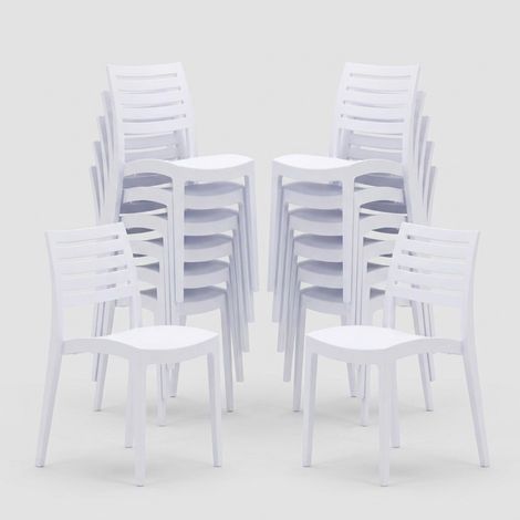24 Sedie Firenze Grand Soleil polipropilene ristorante offerta stock - Azzurro cielo (1/5)