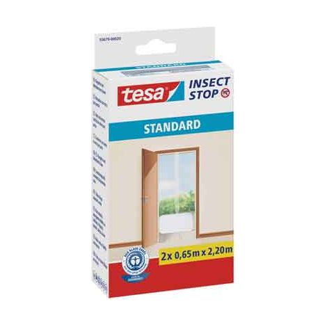 ZANZARIERA PER PORTE ATTACCA & STACCA 'INSECT STOP 'TESA 65 cm (2 pezzi) x 2,20 mt - Col. Nero - TESA