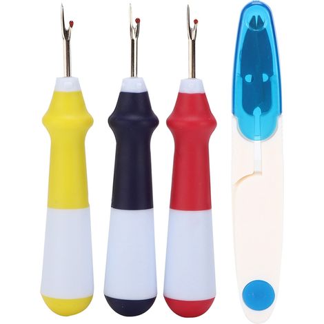 3 Lot Découd-Vite Colorés Durables Acier Inoxydable Ergonomiques Poignées Pratiques Retire-Fil pour Couture Broderie Patchwork030 (1/5)
