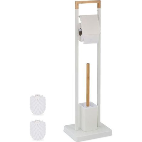 Sedia da toilette in bambù e acciaio inox