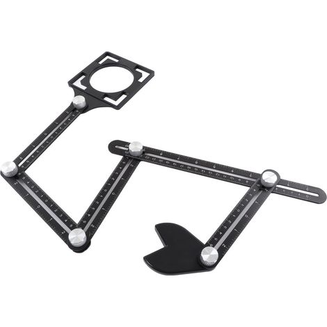 Gabarit de contour réglable avec verrouillage, règle de copie profilée avec localisateur de points, pour carrelage céramique et voiture, outil de mesure précis (1/5)