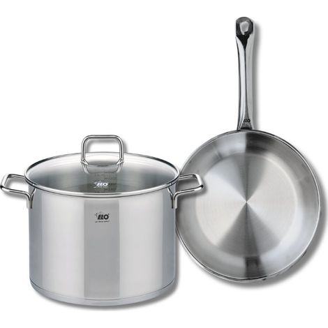 Ensemble de 1 Poêle de cuisson 28 cm et 1 faitout 26 cm Elo Profi Citrin (1/5)