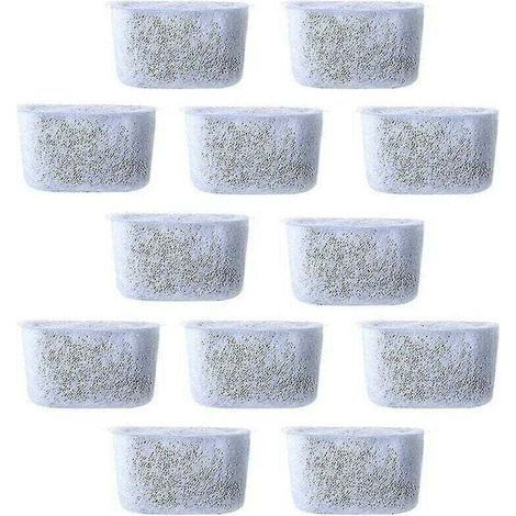 12pcs Filtres à eau à charbon de rechange Filtre non tissé pour cafetières (1/5)