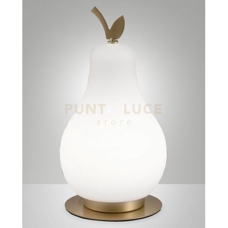 WILMA LAMAPADA DA TAVOLO BIANCO/OTTONE SATINATO A LED 3000K - 8W - 780 lm DIMMERABILE