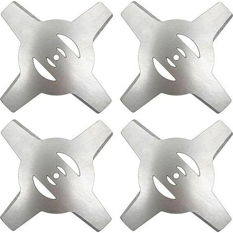 Accessoires Pour Tondeuses à Gazon Accessoires for outils électriques de jardin, 4 pièces, lame métallique à 4 dents for débroussailleuse électrique Outil
