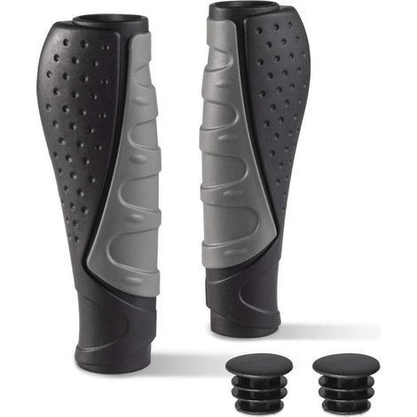 Manopole per manubrio di bicicletta, impugnature in gomma antiscivolo per mountain bike, universali da 22 mm, per mountain bike, e-bike, bici pieghevoli, monopattini, ecc. (1/5)