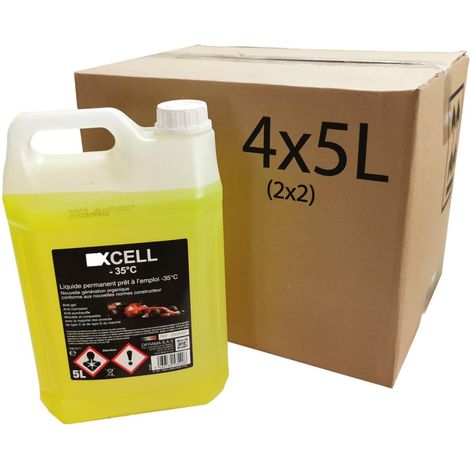Oc-Pro – Liquide de refroidissement universel -35°C carton de 20L – Anticorrosion organique jusqu'à 150 000 km – Prêt à l'emploi avec traceur de fuites