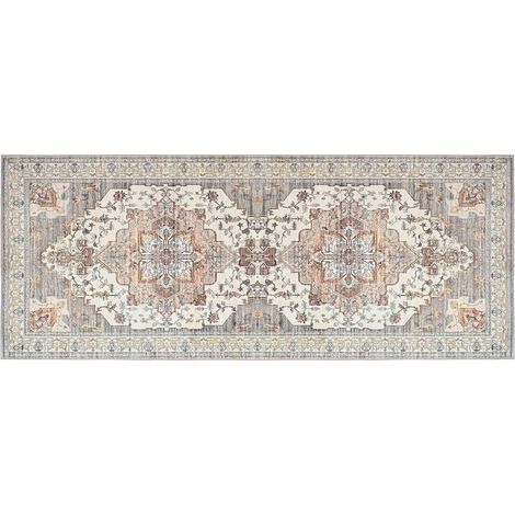 Rug ORIZ Brown 80 x 200 cm 100% Polyester vidaXL