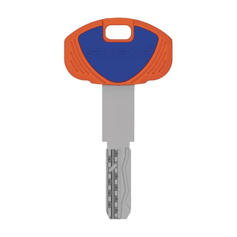 Chiave Punzonata Evo K64 1B Securemme Ottone Nichelato 5 Pezzi