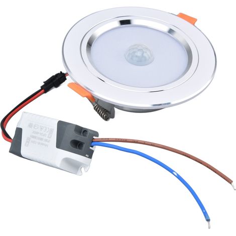 Plafonnier LED encastré 9W à détection infrarouge, moderne et dimmable, pour couloir ou balcon, AC 85-265V, lumière chaude (1/5)