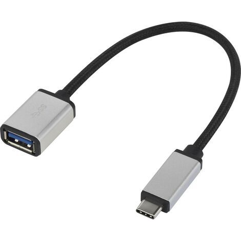 Renkforce USB 3.2 Gen 1 (USB 3.0) Adapter [1x USB-C® Stecker - 1x USB 3.2 Gen 1 Buchse A (USB 3.0)] (1/5)